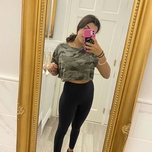 Camo cropped top